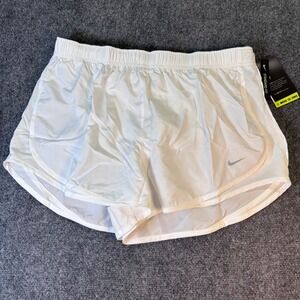 Nike Womens Dri-FIT Tempo Running Shorts White 831558-100 Size XL NWT